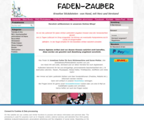 Faden-Zauber.com(Kreative Stickdateien) Screenshot