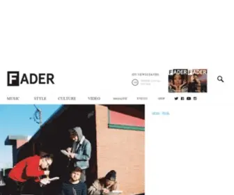 Fader.com(The FADER) Screenshot