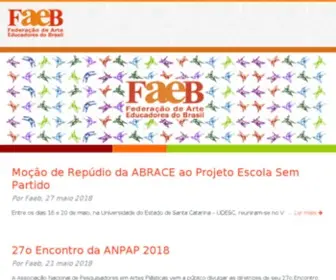 Faeb.com.br(Federação de Arte/Educadores do Brasil) Screenshot