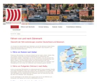 Faehren-Daenemark.de(Alle Fährverbindungen nach Dänemark) Screenshot