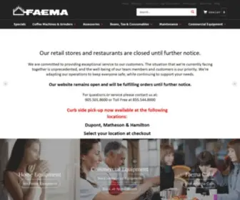 Faema.ca(Coffee & Espresso Machines) Screenshot