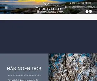 Faerderbegravelsesbyra.no(Færder Begravelsesbyrå) Screenshot