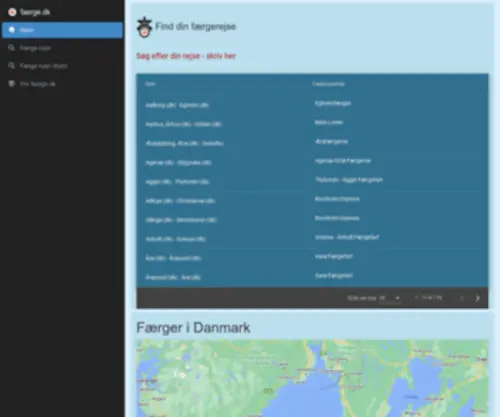 Faerge.dk(Vejen til din færgerute) Screenshot