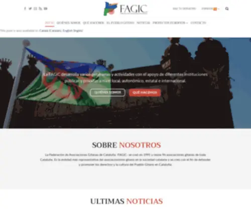 Fagic.org(Federación de Asociaciones Gitanas de Cataluña que trabaja por la inclusión y desarrollo del Pueblo Gitano) Screenshot