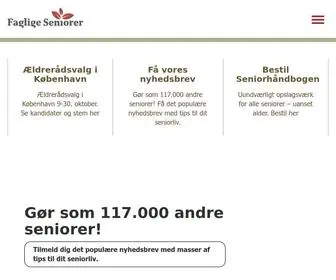 Fagligsenior.dk(Faglige seniorer) Screenshot
