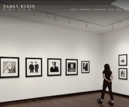 Faheykleingallery.com(Fahey/Klein Gallery) Screenshot