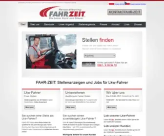 Fahr-Zeit.de(Jobs für LKW Fahrer und Kraftfahrer) Screenshot