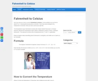 Fahrenheittocelsius.org(Fahrenheit to Celsius) Screenshot
