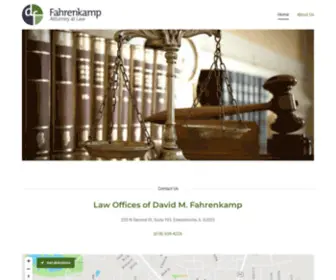 Fahrenkamplaw.com(Law Offices of David M) Screenshot