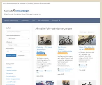 Fahrrad-Kleinanzeigen.de(E-Bike, Rennrad, Mountainbike, Cityrad, Trekkingrad, Kinderrad, uvm) Screenshot