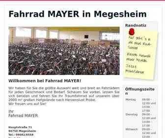 Fahrrad-Mayer.de(Fahrrad MAYER in Megesheim) Screenshot