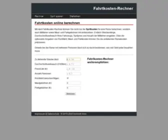 Fahrtkosten-Rechner.de(Benzinkosten pro Person berechnen und Reisekosten planen) Screenshot