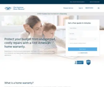 Fahw.com(First American Home Warranty) Screenshot