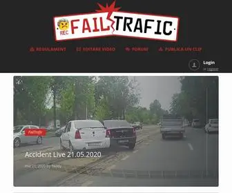 Failtrafic.ro(FailTrafic-filmari din trafic cu camera de bord(dashcam)) Screenshot