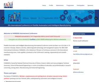 Faimconference.org(Faim ConferenceFAIM 2020) Screenshot