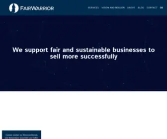 Fair-Warrior.com(Beratung für faire und nachhaltige Marken) Screenshot