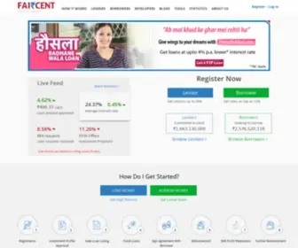 Faircent.com(Peer to Peer Lending India) Screenshot