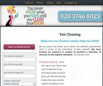 Faircleaning.co.uk(Cleaning Services London) Screenshot