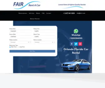 Faircr.com(Low Rate Orlando Florida Car Rental) Screenshot