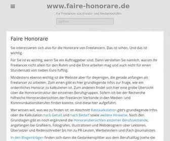 Faire-Honorare.de(Für Freelancer aus Kreativ) Screenshot