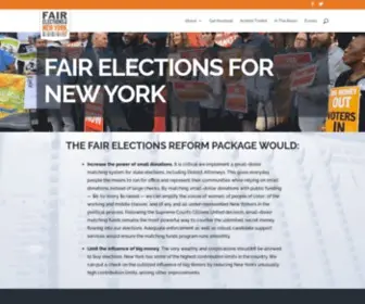 Fairelectionsny.org(Fair Elections for New York) Screenshot