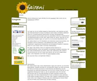 Faireni.com(Fair trade Online) Screenshot