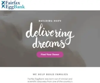 Fairfaxeggbank.com(Frozen Donor Eggs) Screenshot