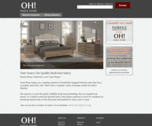 Fairfaxhomefurnishings.com(Oasis Home) Screenshot