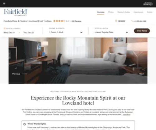 Fairfieldloveland.com(Hotels in Loveland) Screenshot