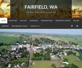 Fairfieldwa.com(The town that celebrates Flag Day) Screenshot