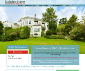 Fairholmemanor.com(Historic Bed And Breakfast Inn) Screenshot