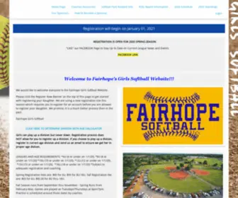 Fairhopegirlssoftball.com(Fairhope Girls Softball) Screenshot