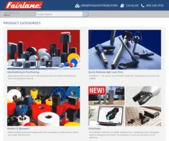 Fairlaneproducts.com(Clamps, Fixturing Accessories, Machine Tool Components, Rollers, Bumpers) Screenshot