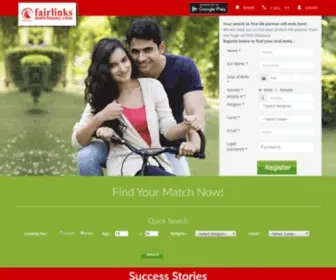 Fairlinksmatrimony.com(Fairlinks Matrimony) Screenshot