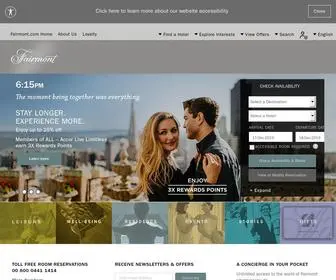 Fairmont.com(Fairmont Hotels and Resorts) Screenshot