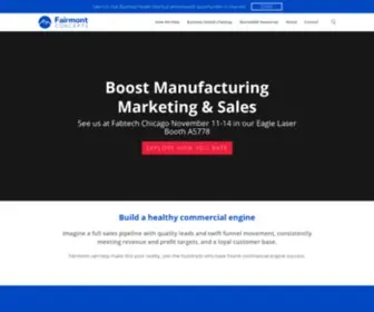 Fairmontconcepts.com(Boost Manufacturing Marketing and Sales) Screenshot