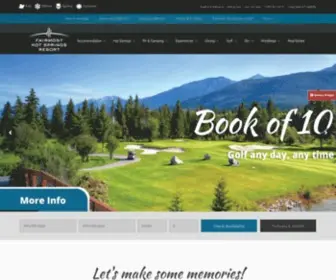 Fairmonthotsprings.com(Fairmont Hot Springs Resort) Screenshot