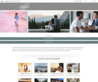 Fairmontregistry.com(Fairmont Hotels & Resorts Honeymoon Registry) Screenshot