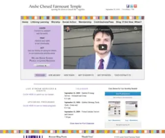 Fairmounttemple.org(Anshe Chesed Fairmount Temple) Screenshot