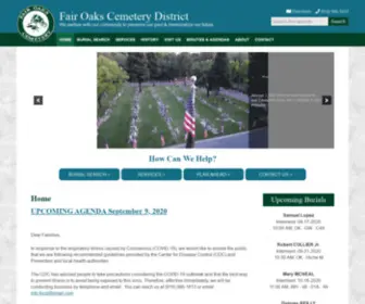 Fairoakscemetery.com(Fair Oaks Cemetery District) Screenshot