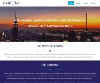 Fairom.com(Automating operations for OTC derivatives in capital markets) Screenshot