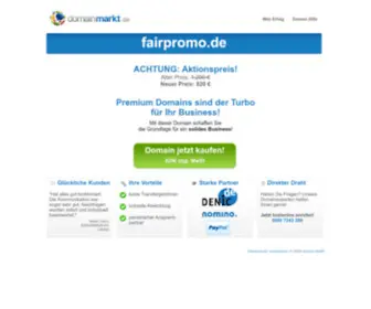 Fairpromo.de(Einfach mehr Besucher für Ihren Online Shop und Webseite) Screenshot