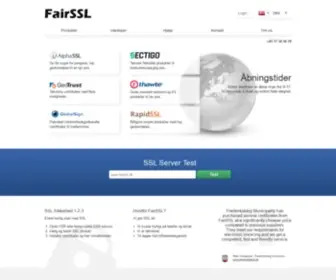 Fairssl.dk(FairSSL gør SSL nemt) Screenshot