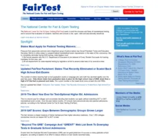 Fairtest.org(The National Center for Fair & Open Testing) Screenshot