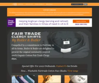 Fairtradeclergyshirts.co.uk(Fair Trade Clergy Shirts by Butler & Butler) Screenshot