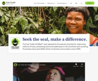 Fairtradeusa.org(Fair trade) Screenshot