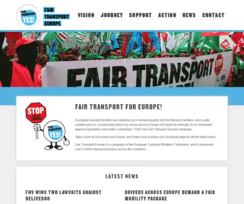 Fairtransporteurope.eu(Fair Transport) Screenshot