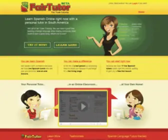Fairtutor.com(Online Spanish Lessons with a Live Personal Tutor) Screenshot