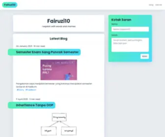 Fairuzi10.com(Fairuzi 10) Screenshot