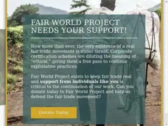 Fairworldproject.org(Fair World Project (FWP)) Screenshot